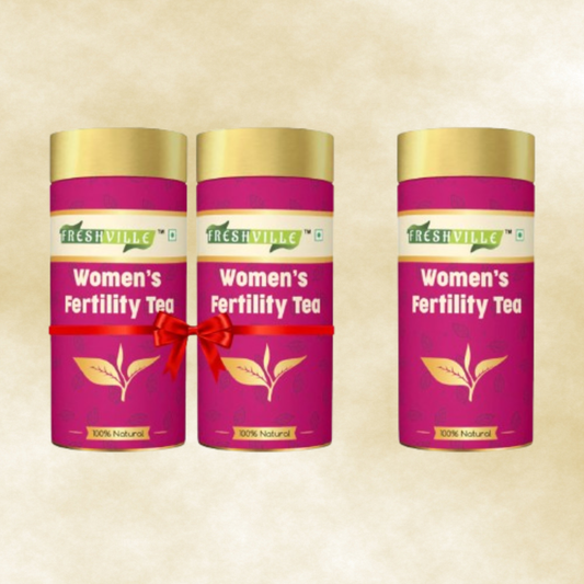 Freshville Women Fertility Tea | Hormonal Balance, Increase fertility with Herbs Fennel, Nettle, Cinnamon, Ginger, Tulsi, Fenugreek, Spearmint, Shatavari, Moringa, 3 Month