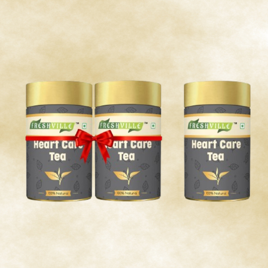 Freshville Heart Care Tea | Controls Blood Pressure with herbs Tulsi, Cardamom, Cinnamon, and Hibiscus , 45 Dayj