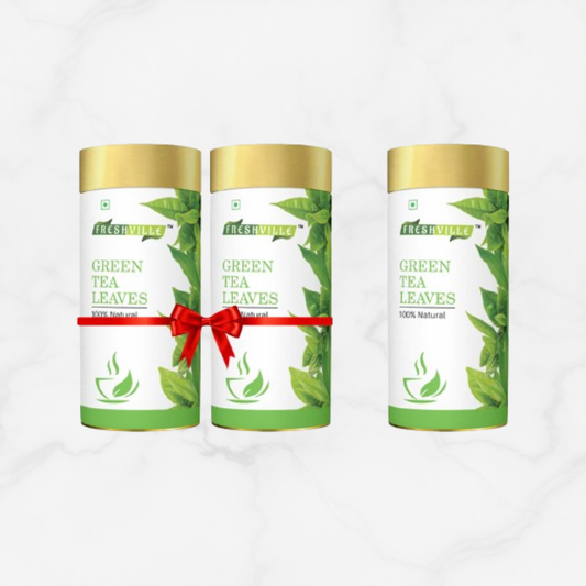 Freshville Green Tea Leaves | Improves Metabolism & Reduces Fat |Green Bliss – Refresh Your Life Naturally 3 Month