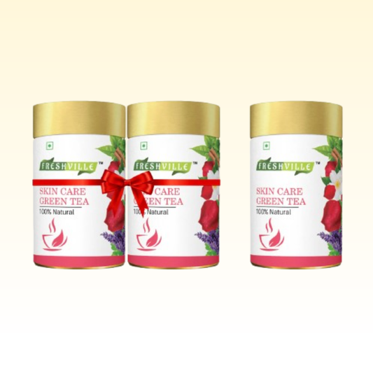 Freshville Skin Care Green Tea | Glowing Skin, Moisturized Skin, Anti-Aging | With Herbs Moisturized Skin, Acne, Anti-Aging, 45 Day