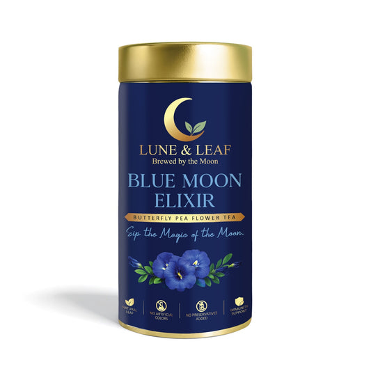 Lune & Leaf Butterfly Pea Flower Herbal Tea | Blue Moon Elixir | 100% Butterfly Pea Flower | 100g |