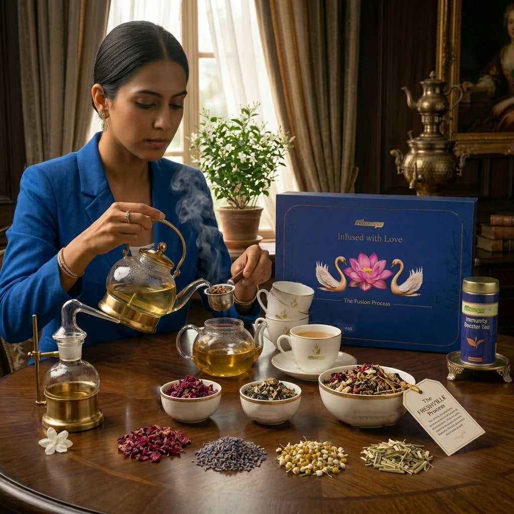 Premium Herbal Green Tea Gift Set – Immunity Booster, Refreshment & Lemongrass Tulsi Mint Tea Combo