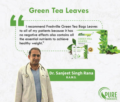 Freshville Green Tea Bag | Pure & Natural | Antioxidant-rich | Improves Metabolism | Immunity Booster | premium Green tea (25 bag)