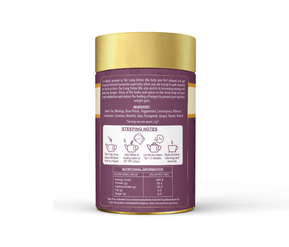 Freshville Lungs Detox Tea | Helps Quit Smoking And Clean Lungs with Herbs Moringa, Rose Petals, Peppermint, Lemongrass, Hibiscus, Cinnamon, Mulethi, Tulsi, Fenugreek, Ginger, Green Tea 45 month