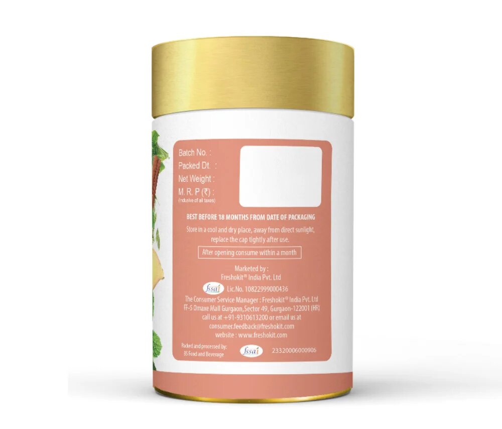 Freshville PCOS PCOD Tea | Regularizes period cycle with herbs Ginger, Fenugreek, Spearmint, Cinnamon, Fennel, Tulsi, Lodhra, Ashoka 50gm