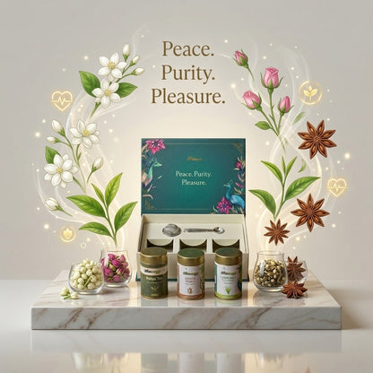 Premium Herbal Detox Tea Gift Set – Lemongrass, Detox & Green Tea Wellness Combo with Infuser