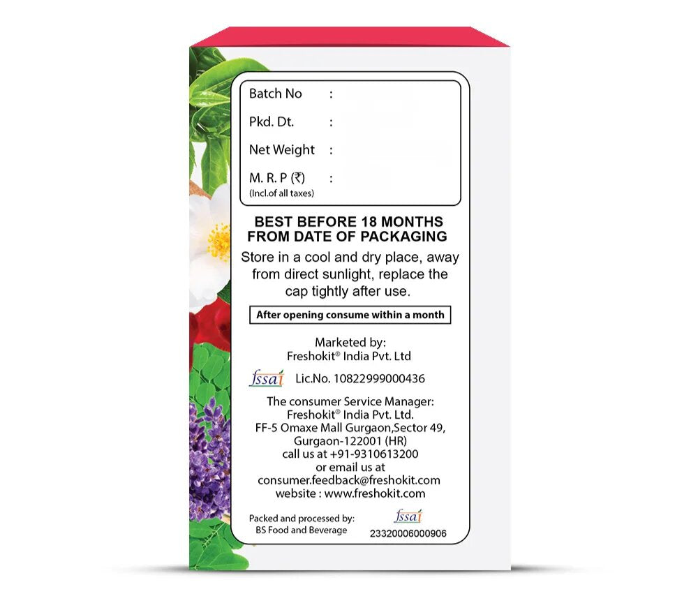 Freshville Skin Care Green Tea Bag  | Pure & Natural | Skin Glow | Immunity Booster | Removes Toxins | Turmeric, Cumin, Lavender, Rose Petals, Jasmine, Moringa, Green Tea Bag (15 bags)