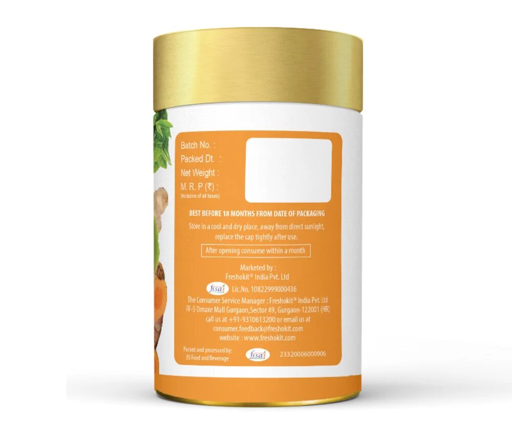 Freshville Slimming Green Tea | Burn Fat Easily with Herbs Garcinia, Cinnamon, Ginger, Lemongrass, Turmeric, Green tea, Senna leaf , 50gm