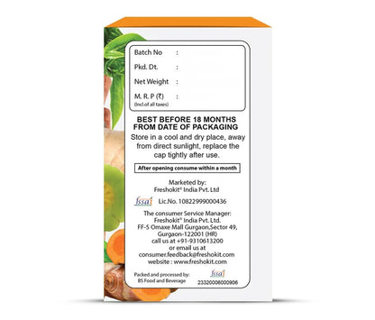 Freshville Slimming Green Tea Bag  | Pure & Natural | Tea for Weight Loss & Glowing Skin | Rich in Antioxidants | Purifying & Cleansing | Garcinia, Cinnamon, Ginger, Lemongrass, Turmeric, Green tea, Senna leaf Bag (15 bags)